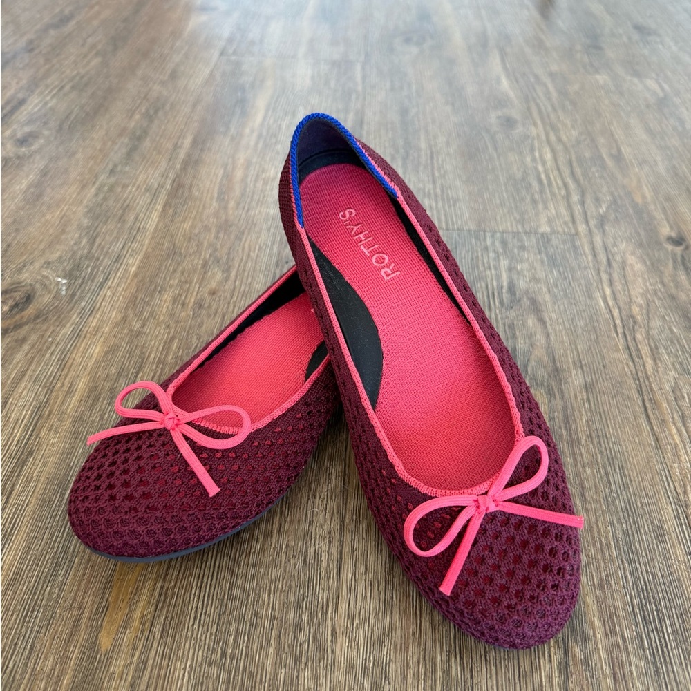 Rothy’s The Ballet Flat - NEVER WORN - Berry Mesh